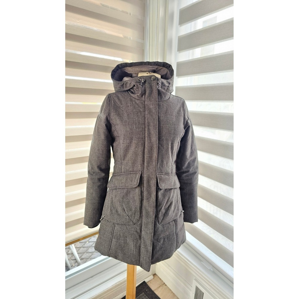 Lole Live Out Loud Everyday‎ Women Hooded Parka Jacket Gray Heathered Full Zip S